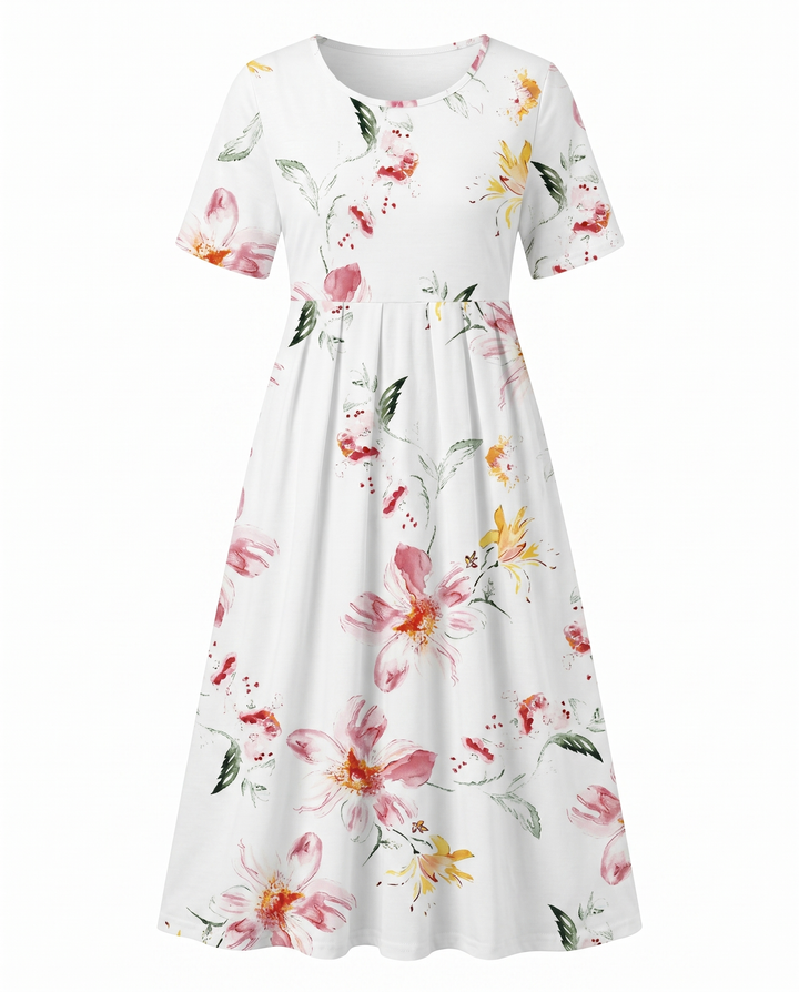 Alberta | Printed Floral Midi Dress