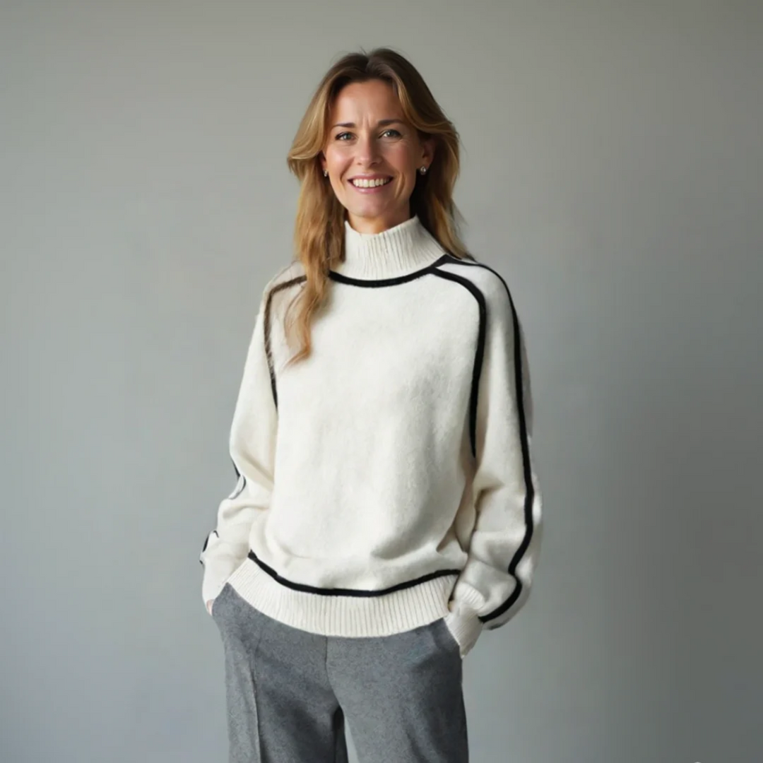 Women's Classic Turtleneck Jumper with Long Sleeves