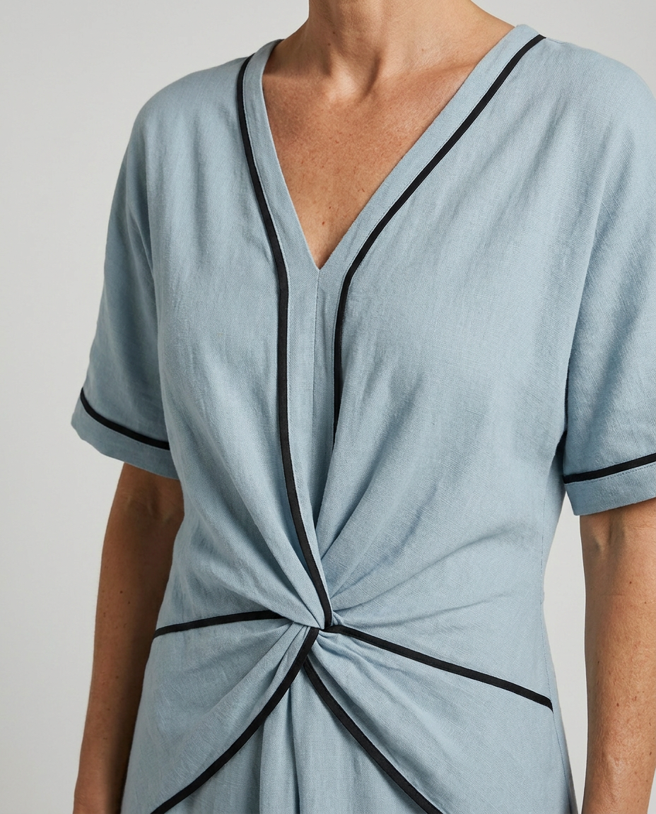 Winifred | Twist Front Maxi V Neck Dress