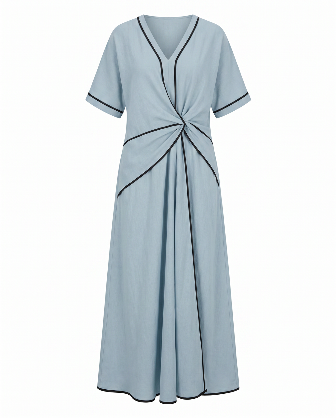 Winifred | Twist Front Maxi V Neck Dress